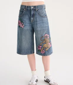 Déjà For Aero Low-Rise Denim Skater Shorts