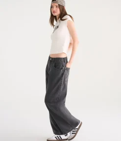 Déjà For Aero Low-Rise Super Baggy Rhinestone Rose Jean
