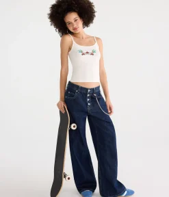Déjà For Aero Rhinestone Gold Coast Graphic Tank Top