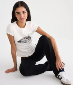 Déjà For Aero Rhinestone Heart Grill Graphic Baby Tee