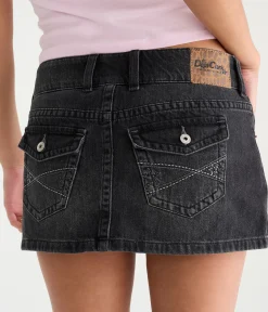 Déjà For Aero Star Pocket Low-Rise Micro Denim Skirt