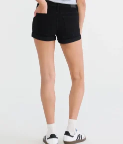 Flex Effects High-Waisted Denim Midi Shorts