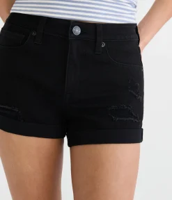 Flex Effects High-Waisted Denim Midi Shorts