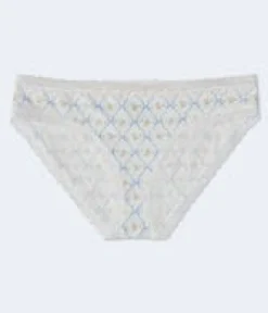 Floral Bow Lace-Trim Hipster