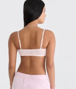 Floral Hearts Waffle Henley Bralette