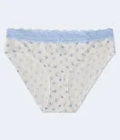 Floral Lace-Trim Hipster