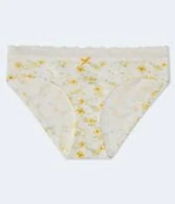 Floral Lace-Trim Hipster