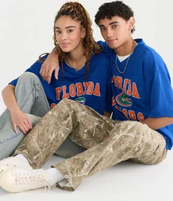 Florida Gators Boxy Mesh V-Neck Top