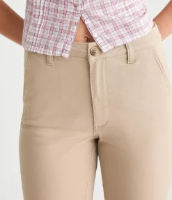 High-Rise Slim Twill Pants