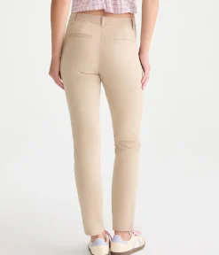 High-Rise Slim Twill Pants