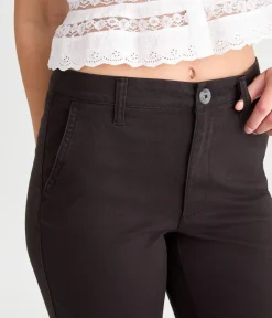 High-Rise Slim Twill Pants