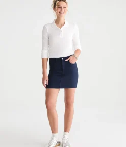 High-Waisted 16" Uniform Skirt
