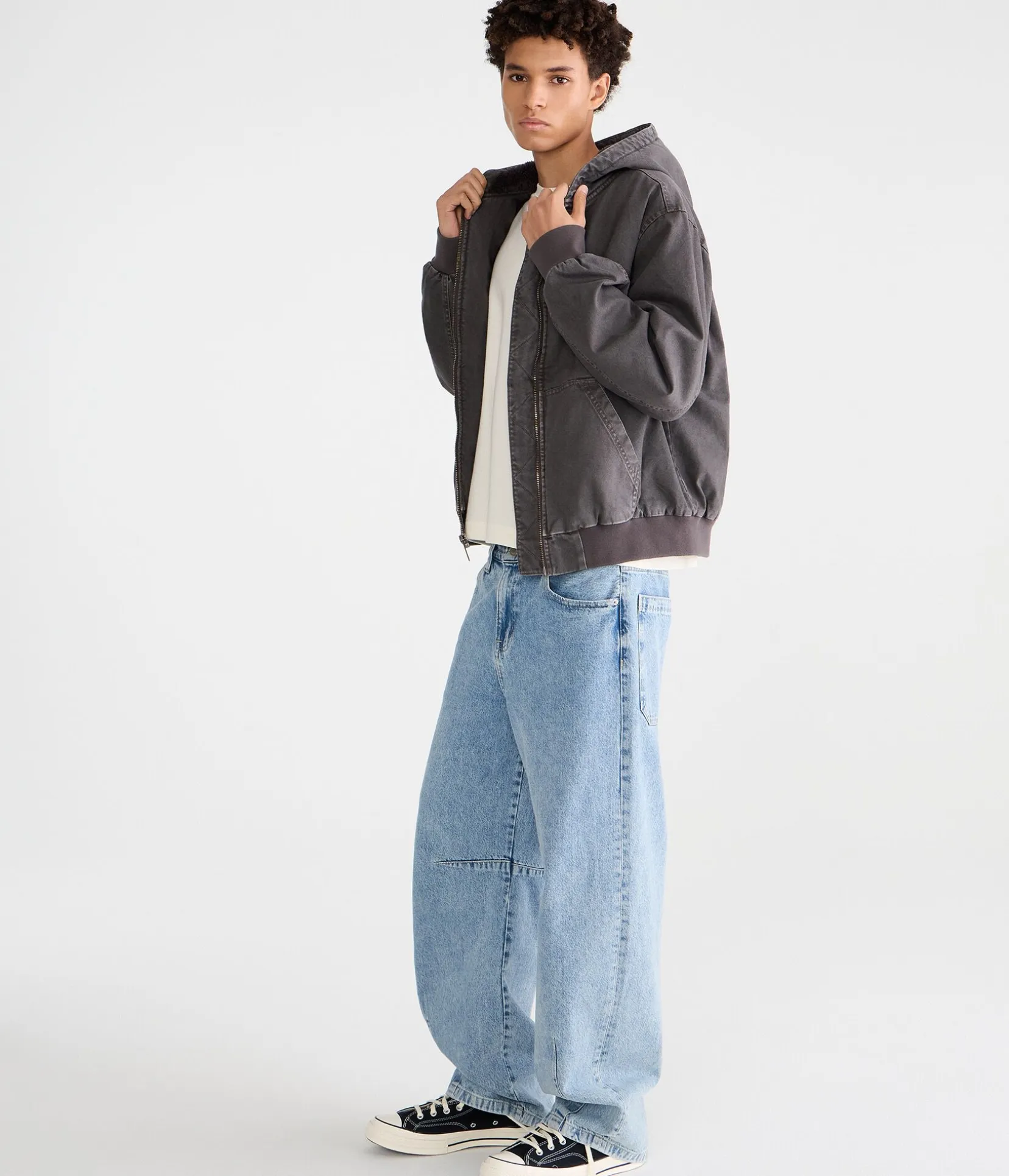 Hooded Full-Zip Skater Jacket