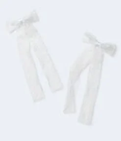 Lace Long Bow Hair Clip 2-Pack
