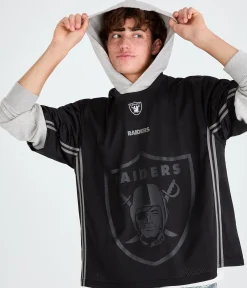 Las Vegas Raiders Striped Mesh Top