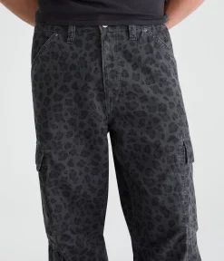 Leopard Print Baggy Cargo Pants