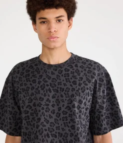 Leopard Print Heavyweight Boxy Crew Tee