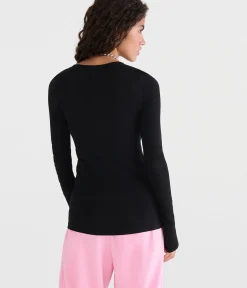 Long Sleeve Aeropostale Rhinestone Graphic Henley