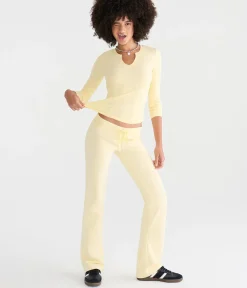 Long Sleeve Buttery Soft Notch-Neck Tee
