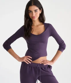 Long Sleeve Buttery Soft Seamless Sweetheart Tee