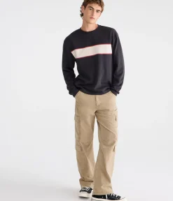 Long Sleeve Flat Stripes Rib-Knit Tee