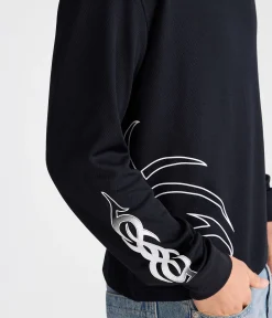 Long Sleeve Tribal Tattoo Boxy Mesh Jersey