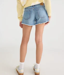 Low-Rise Baggy Denim Shorts 4"