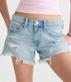 Low-Rise Baggy Denim Shorts 4"