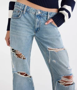 Low-Rise Baggy Flare Jean
