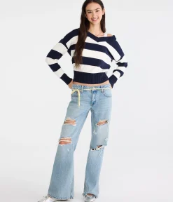 Low-Rise Baggy Flare Jean