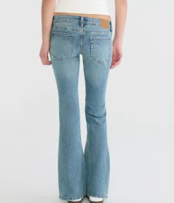 Low-Rise Flare Flap Pocket Jean