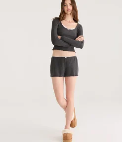 Low-Rise Lettuce-Edge Sleep Shorts