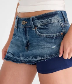 Low-Rise Micro Denim Skirt