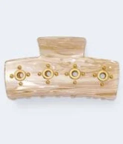 Marbled Grommet Rectangle Claw Hair Clip