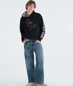 Marvel | Aéropostale Spider-Man Silhouette Boxy Pullover Hoodie
