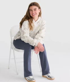 Mid-Rise Fold-Over Bootcut Pants