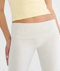 Mid-Rise Fold-Over Bootcut Pants