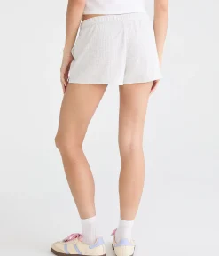 Mid-Rise Waffle Shorts