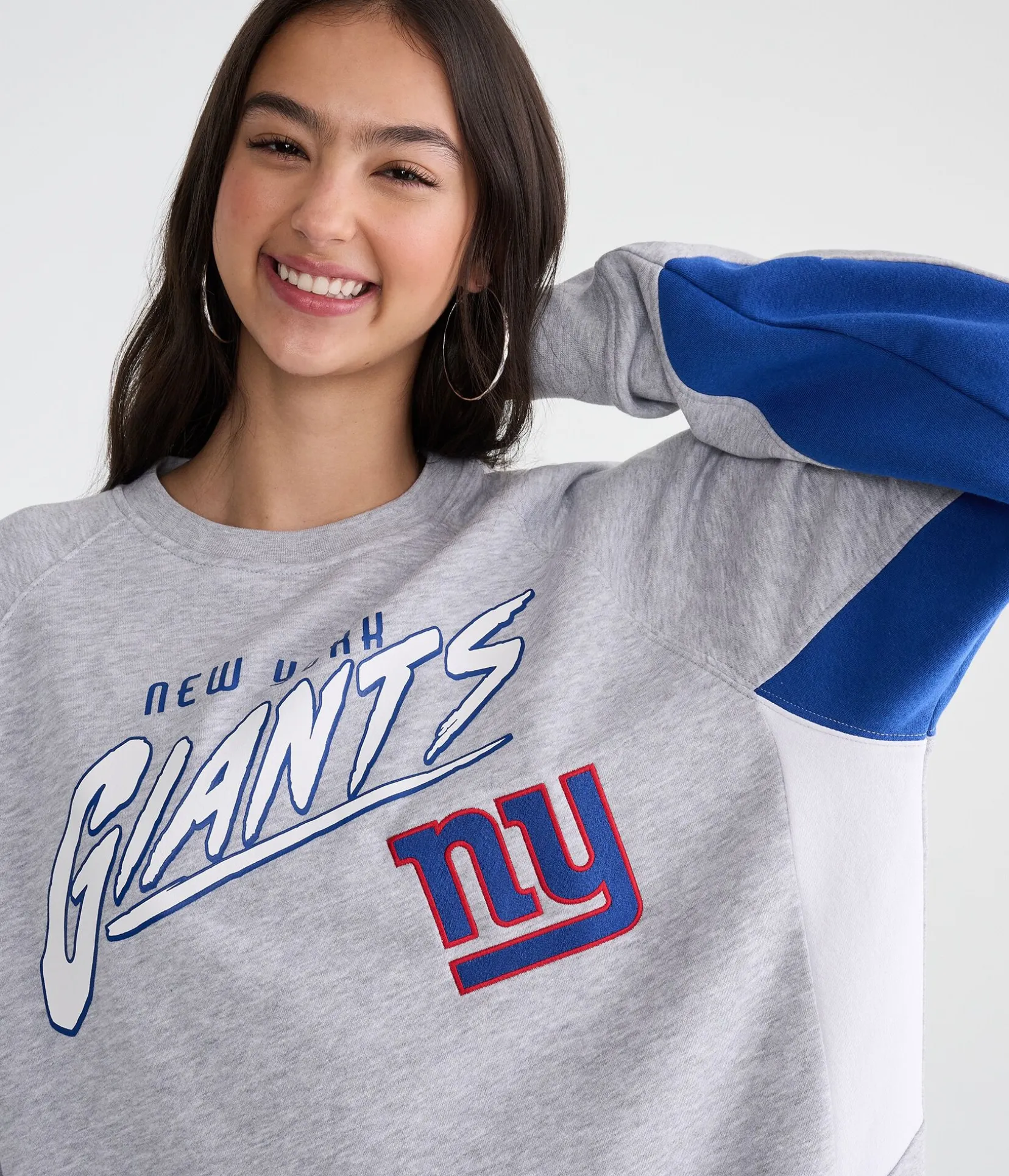New York Giants Colorblock Crew Sweatshirt