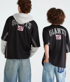 New York Giants Striped Mesh Top