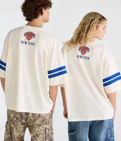 New York Knicks Sleeve Stripes Mesh Top