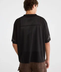 New York 87 V-Neck Boxy Mesh Jersey