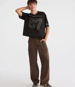 New York 87 V-Neck Boxy Mesh Jersey