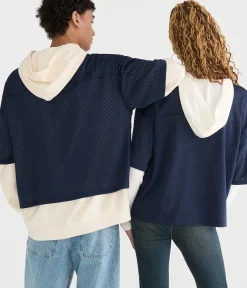 Notre Dame Fightin' Irish Boxy Mesh V-Neck Top