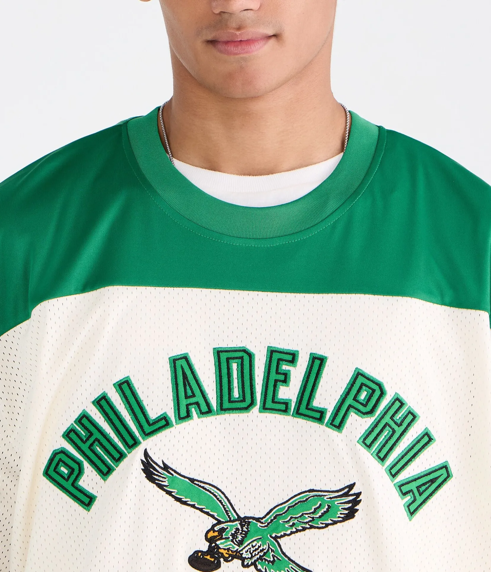 Philadelphia Eagles Colorblock Mesh Top