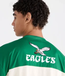 Philadelphia Eagles Colorblock Mesh Top