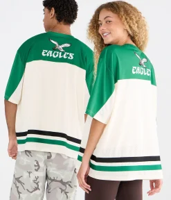 Philadelphia Eagles Colorblock Mesh Top