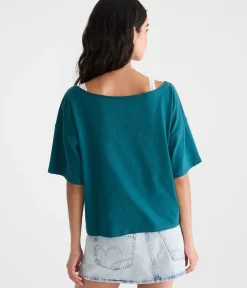Philadelphia Eagles Off-The-Shoulder Graphic Tee