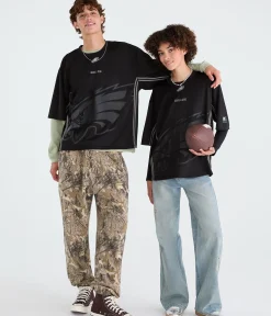 Philadelphia Eagles Striped Mesh Top