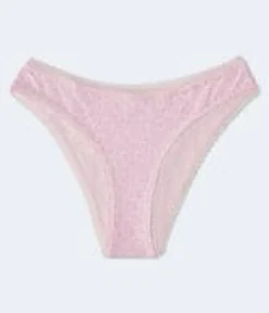 Pink Leopard Lace-Trim Cheeky